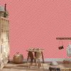 Christmas Coral and Red Stripes Wallpaper for Living Room and Bedroom 50x1000