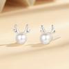 Cute Dragon Stud Earrings Female S925 Sterling Silver Simple Fashion Sweet Earrings Dragon Year Pearl Earrings