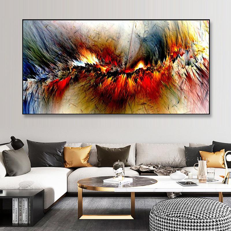 Abstract Colorful Clouds Canvas Painting Texture Posters And Prints Modern Wall Art Pictures for Living Room Home Decor No Frame
