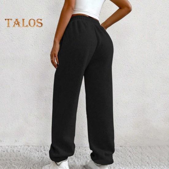 Женские спортивные штаны с высокой талией, свободные спортивные штаны с карманами, кроссоверы, спортивные штаны, удобные брюки для тренировок