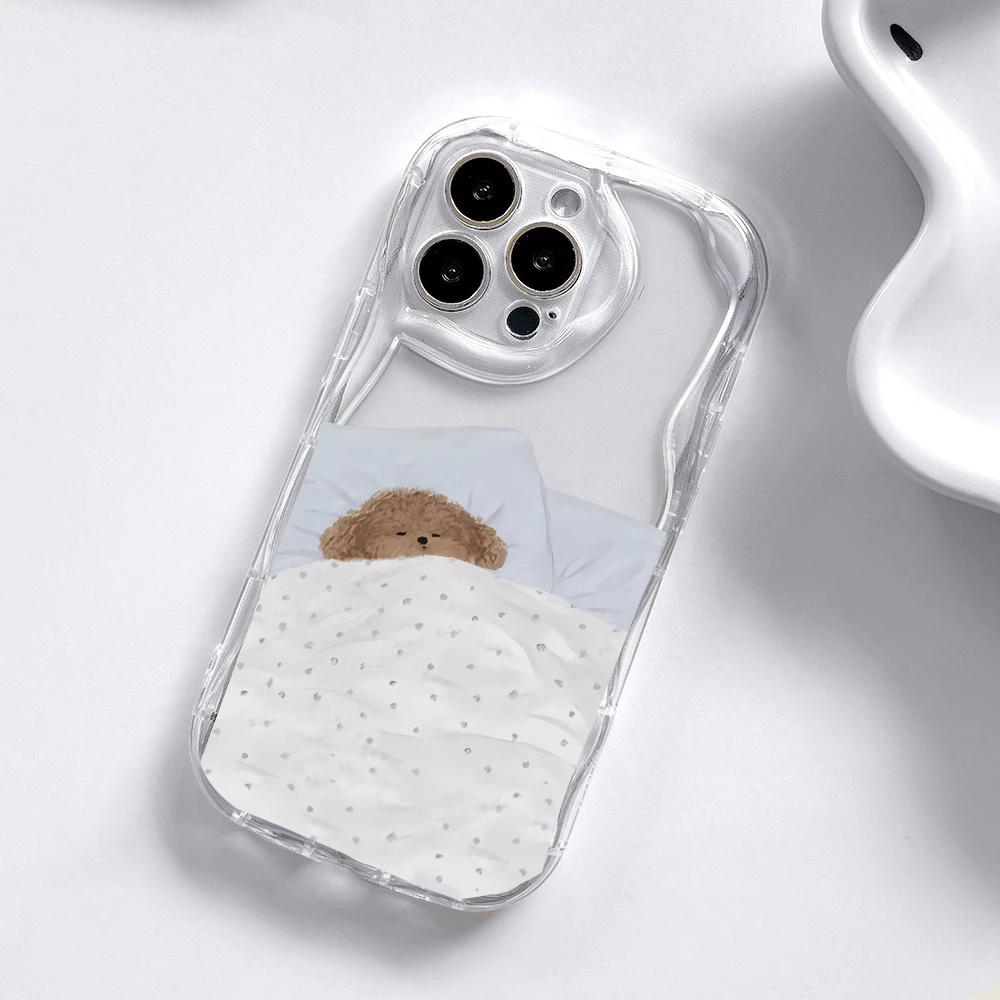 Чехол для iPhone 17Air 16E 17 16 Pro Max 15 Plus 11 PRO Max Милые Сладкие Животные Собака Кошка Волна Боковая Мультяшный Мягкий Силиконовый Чехол