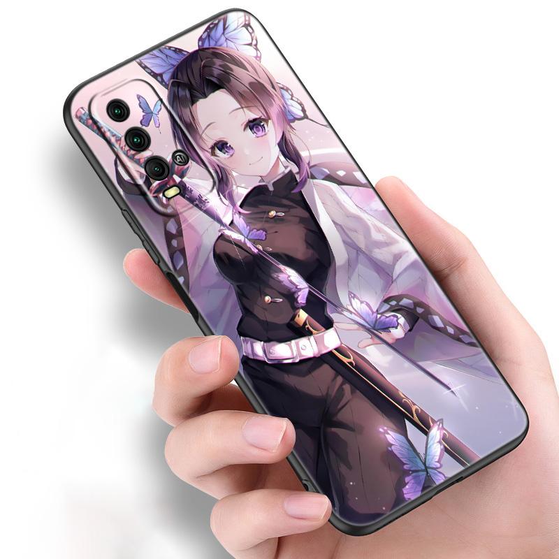 Anime Demon Slayer Kanao Shinobu Sama Silicone Phone Case For Xiaomi Redmi Note 11 10 9 8 Pro 11T 10T 10S 9S 8T 9 9A 9C 9T Black