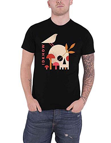 Idkhow T Shirt Mushroom Skull Band Logo Unisexs Black Xl