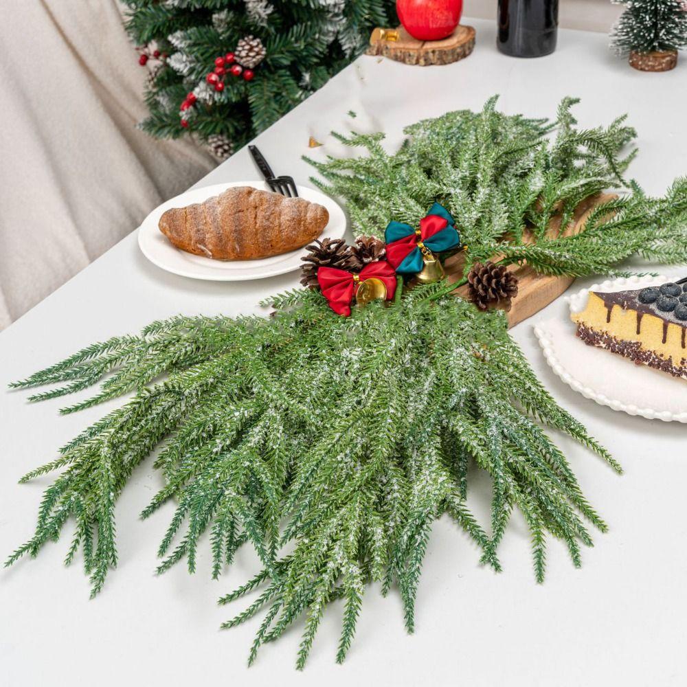 Пластиковые искусственные ветки норфолкской сосны DIY венок рождественская сосновая ветка рождественский