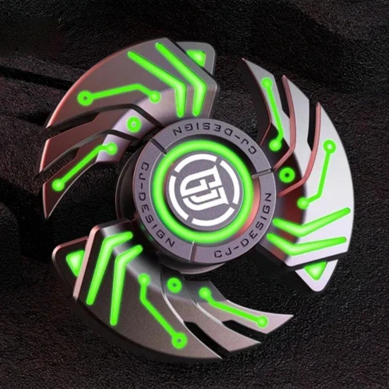 Сплав металла Fidget Spinner светящийся вращающийся наконечник волчок антистрессовые игрушки для снятия стресса игрушки для снятия стресса тревожность дети