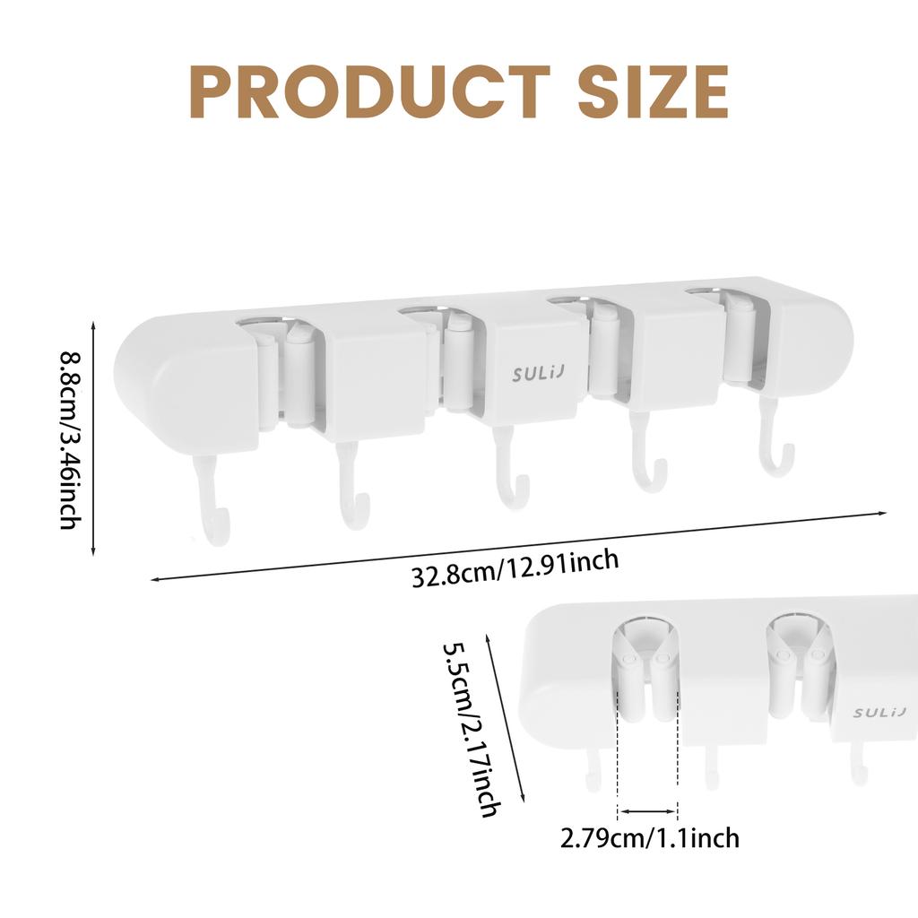 Модернизированный держатель для метлы, многофункциональный держатель для волшебной швабры с вакуумной присоской, настенный органайзер для ванной комнаты слива метлы, НОВЫЙ