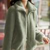 Fleece Thickened Jacket Women's Autumn and Winter Double-sided Fleece Warm Turtleneck Sweater Women's Cardigan Zipper Fleece Women's Fleece Sweater