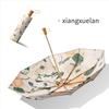 Three-Fold 8-Bone Double-Layer Double-Flower Vinyl Sun Protection Umbrella Uv Protection For Women Sun And Rain Dual-Purpose Sun