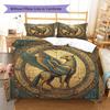Hippogriff Pattern Bedding Quilt Set Quilt Cover Pillowcase Home Decoration Birthday Gift (1 * duvet cover + 2 * pillowcase, without core)