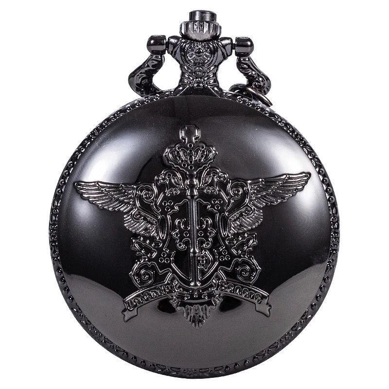 Anime Black Butler Cosplay Sebastian Pocket Watch Kuroshitsuji Clock Pendant for Men Women Gift