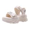 Fashion Rimocy Fashion Platform Sandals for Women Summer 2024 Thick Bottom Womens Walking Sandals Chunky Non Slip Beach Shoes Woman
