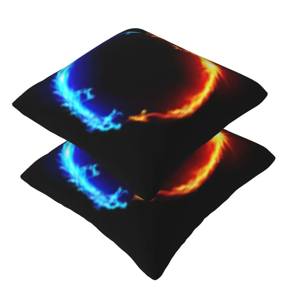 Red Fire Dragon 2 Pcs Square Pillowcase Pillow Cover Cushion Decor Comfort Throw Pillow For Home Bedroom