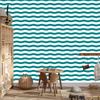 Turquoise Stripes Wallpaper, Subtle Detail for Living Room and Bedroom 50x1000