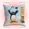 Смешная наволочка для подушки с пингвином P-Pingu для декора дивана, автомобиля, офиса, комнаты, печатная наволочка, декорации и чехол-защита