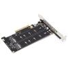 2 X 32Gbps M.2 SSD PCIE X8 M Key Hard Drive Converter Dual Port M.2 NVMe Adapter Card  PC Upgrade