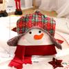 Decor Scene Christmas With Santa Snowman Reindeer Hug Pillow For Festive Gift