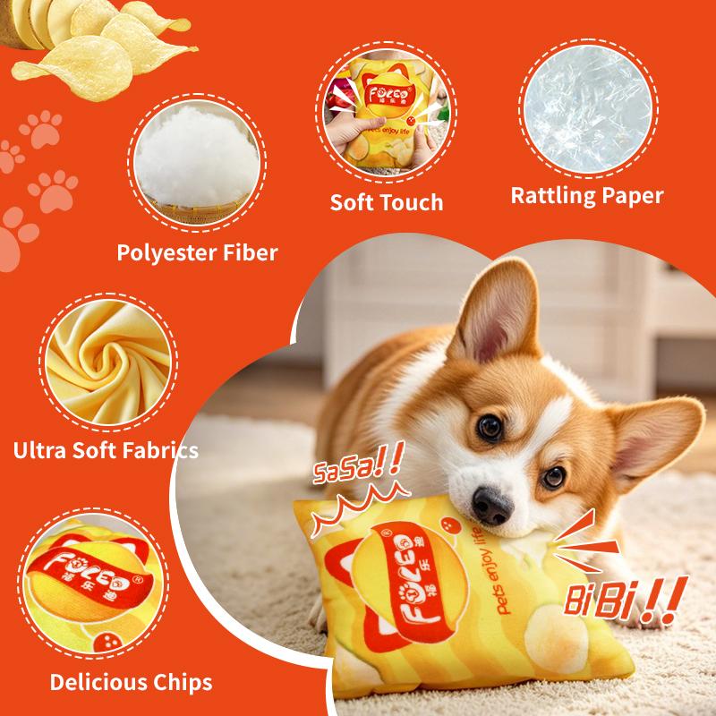 Изысканные мультяшные полиэстеровые плюшевые звуковые фишки игрушки для собак, щенячьи звуковые бумаги, интерактивные игрушки для кошек всех пород