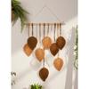 Leaf Macrame Tapestry Brown Green Wall Tapestry Boho Home Decoration Macrame Wall Hanging Home Living Room Decors Aesthetic Gift