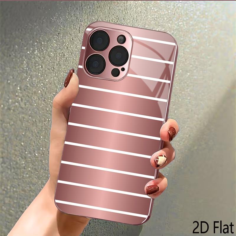 DStripe 2DFlat Для iPhone17 18 16 15 14 13 12 11 Pro Max XS XR 8 7Plus Чехол для телефона Ударопрочный Защитная задняя крышка