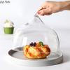 Melamine Tray Acrylic Cover Cake Cover Cake Plates Dessert Plate Dim Sum Dish Cake Pan Cake Stand Display Stand Food Cover Tool