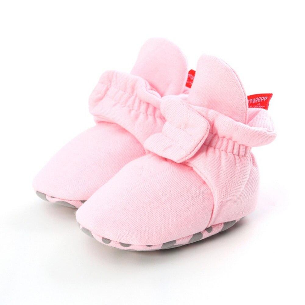 Infant Fluffy Snow Boots Winter Baby Boys Girls Shoes Soft Sole Star Print Fleece First Walker Toddler Plush Prewalker Newborn Boots 0-18M