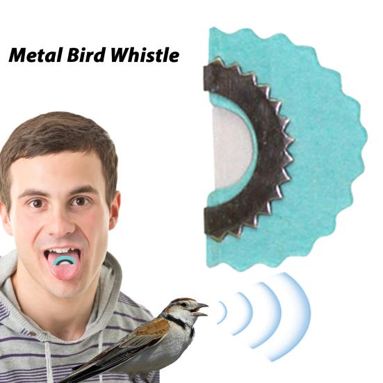 Metal Bird Whistle Fun Bird Caller Tongue Whistle Warbler Original Tweeting Noisemaker Toy Party Favors Tricks Gag Gift