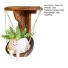 Hanging Swing Chair Planter Pot Cute Smile Face Flower Pot for Indoor Outdoor Plants Resin Head Plant Pots