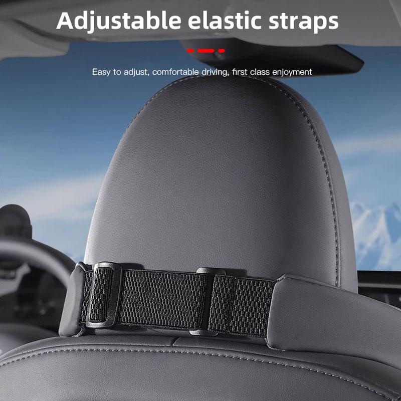 CSNK3 Leather Car Seat Headrest Memory Foam Comfort High-end Neck Pillow For Tesla Model 3 Y S X Cybertruck Juguete 2025 Auto Interior