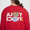 Nike Sweatshirt Simple Comfortable Stylish Round Neck Long Sleeve Kids Tops University-Red IF3540-657