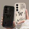 Ударопрочный силиконовый чехол Butterfly для Samsung Galaxy S25 S24 S22 Ultra Plus S23 S21 S20 Fe A55 A54 A53 A52 A35 A34 A15 5g Мягкий защитный чехол для объектива