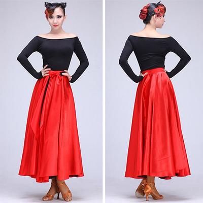 Большая качающаяся испанская шаль-юбка фламенко, полиэстер, платье для танца пасодобль, дети, девочки