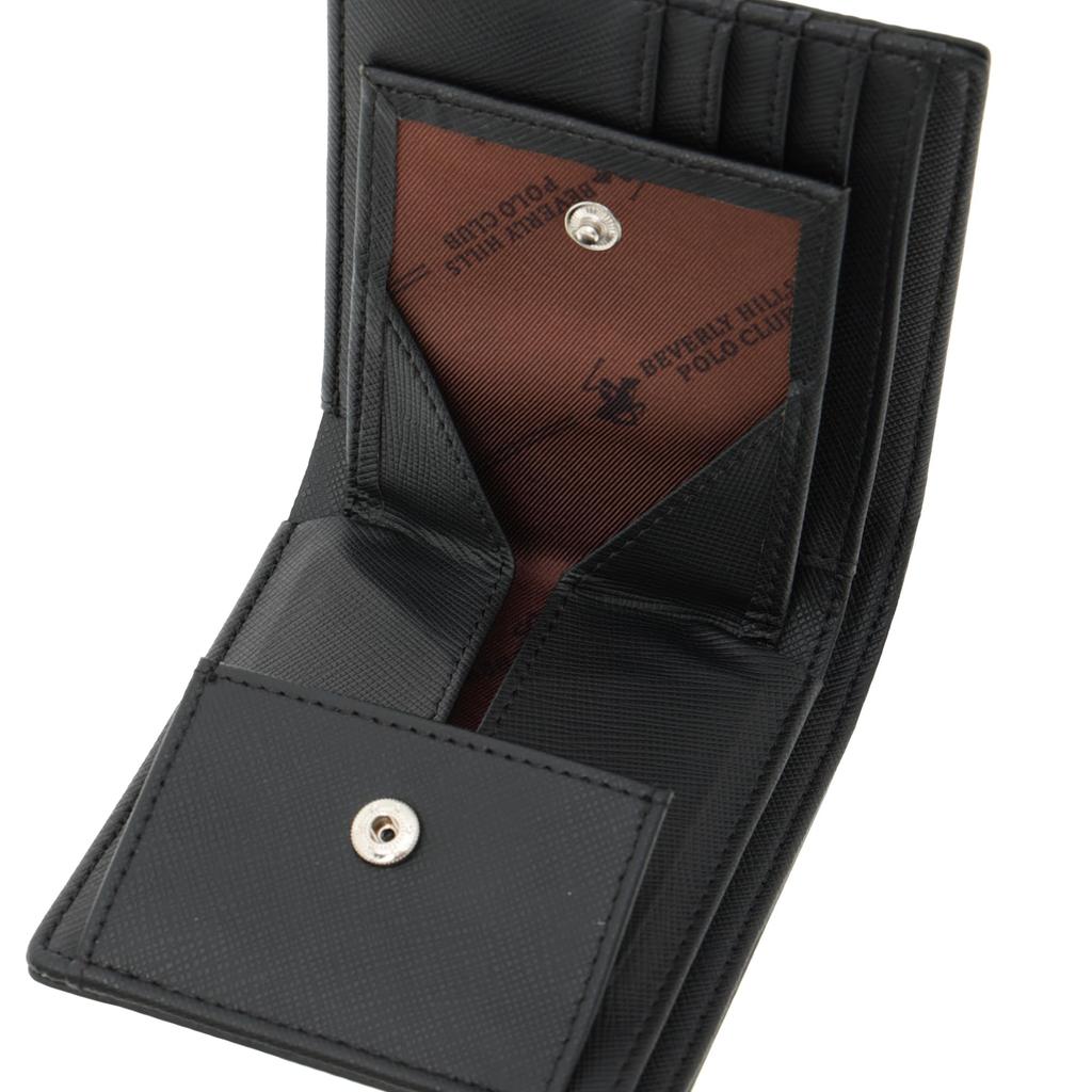 Hills Polo Bifold Wallet Bifold Black [Beverly Club] (Taiga Leather)