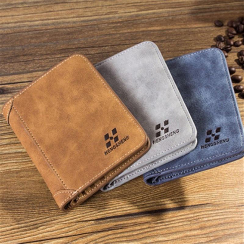Men Pu Leather Id Credit Card Holder Clutch Bifold Coin Purse Wallet Pockets High Quality