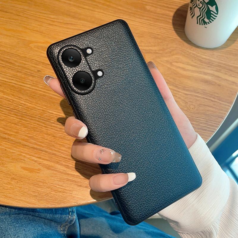Приятный на ощупь Однотонный кожаный чехол с личи для Xiaomi Poco X8 Pro Max POCO X8 Pro F8 Ultra M8 Pro F7 Pro F6 Защитная крышка для объектива