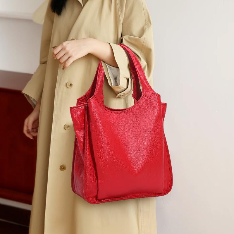Большая вместительная сумка-тоут, новая сумка из коровьей кожи с верхним слоем, модная универсальная и модная сумка через плечо для женщин