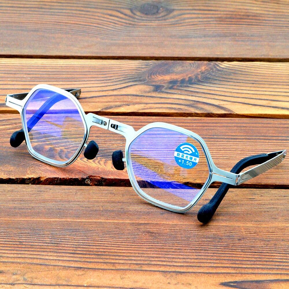 Без винтов, без паяных соединений, оправа, 6-сторонние складные очки, модные портативные очки для чтения от +0,75 до +4