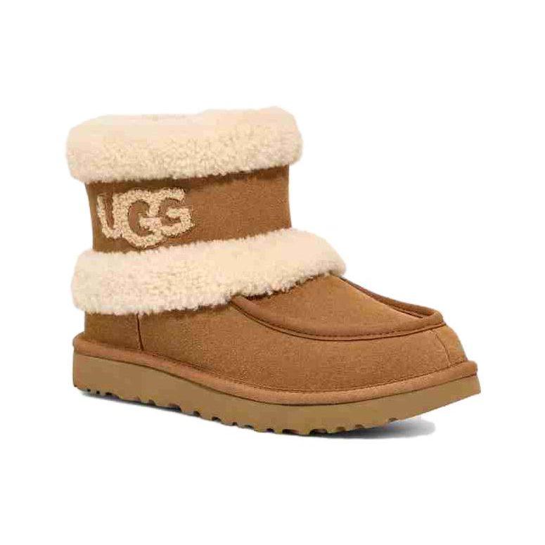 UGG Классические Ультра Мини Пушистые 'Каштан' Женские 1145410-CHE
