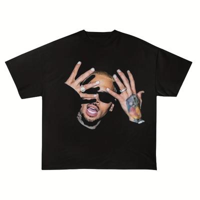 Американский Винтаж Крис Браун Breezy Bowl XX Концертная Футболка Летняя Новая Винтажная Мода Мужская и Женская Уличная Одежда
