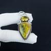 Natural Bumble Bee Jasper, Citrine Gemstone Silver Pendant In 925 Sterling Silver - Handmade Design, Everyday Wear Jewelry Engagement Gift