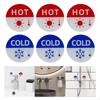 6x and Cold Signs for Faucets Indicator Durable Label Acrylic Bathroom