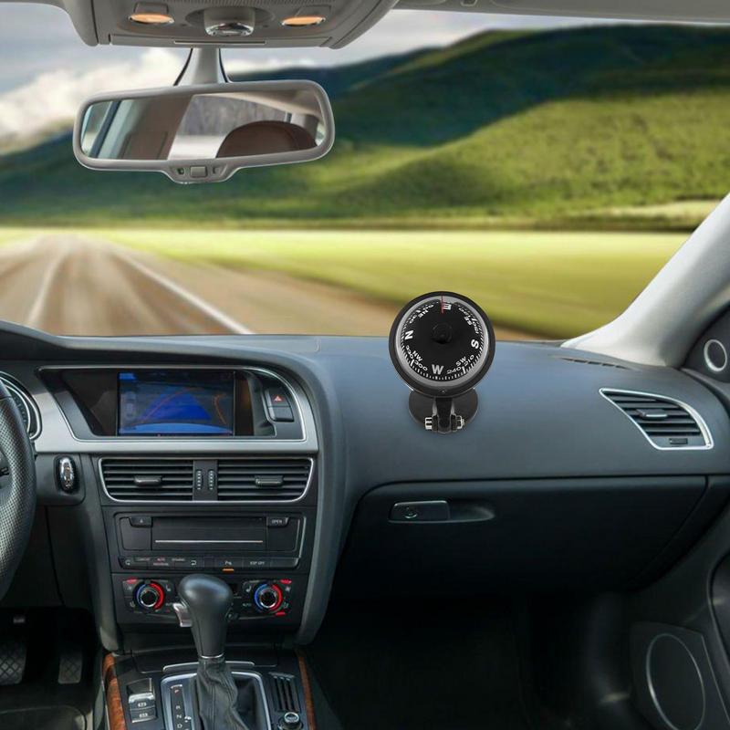 Self Adhesive Car Dashboard Navigation Compass Ball Folding Black Camping Equipment For Caravan SUVs Marine RVs