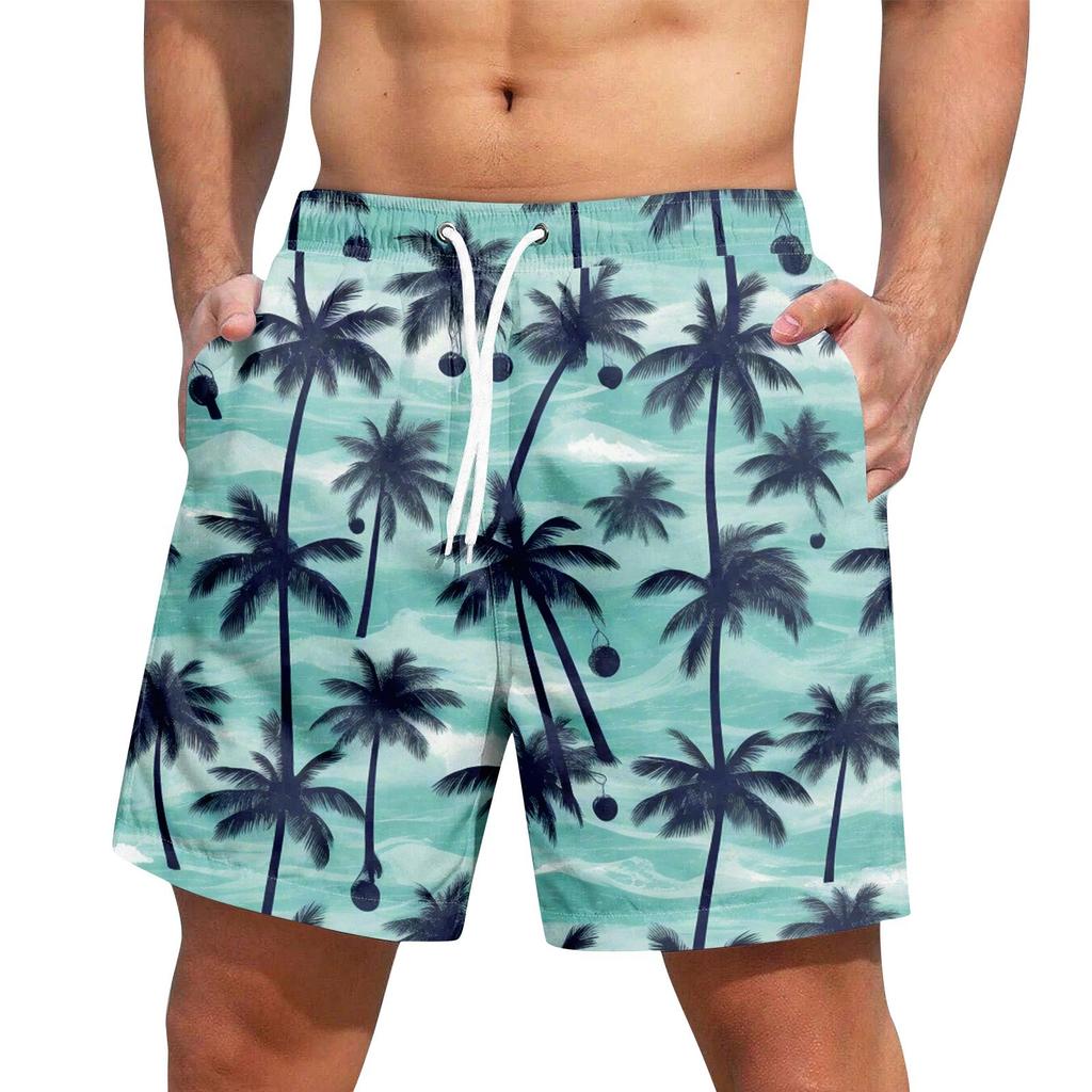 Men's Hawaiian Lace-up Shorts Casual Pants