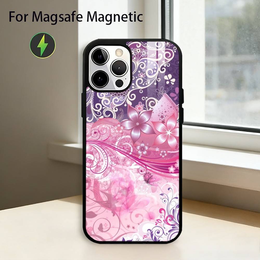 Цвет Frutiger Aero A-Art Чехол для телефона для iPhone17,16,15,14,13,12,11 Plus,Pro Магнитный для Magsafe Беспроводной зарядки