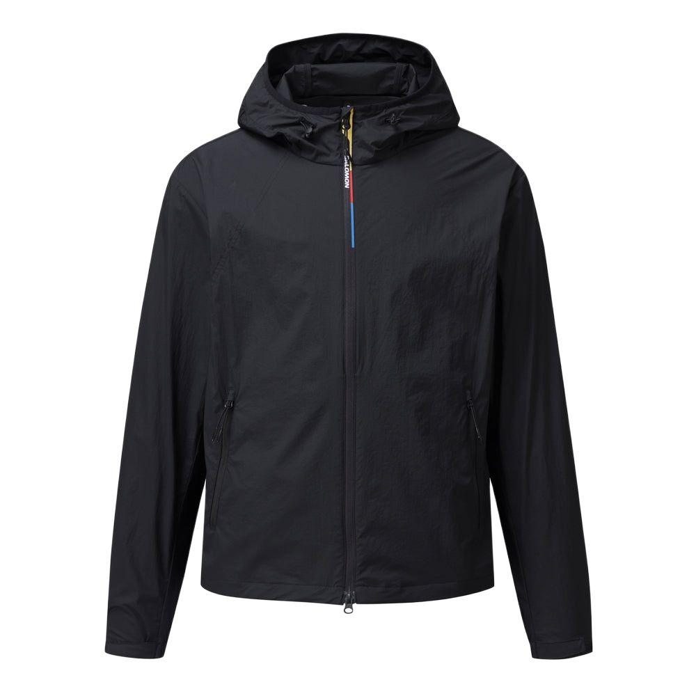 SALOMON Modisay Aero Outdoor Waterproof Lightweight Hooded Zip-Up Jacket Unisex Jackets Black C28129