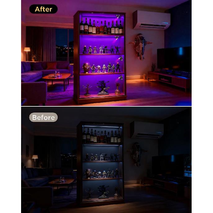 Zetunlo Spot Lights Indoor RGB Spotlight: Rechargeable Color Changing Wireless Uplights Indoor - Plants Tree Artwork Model Picture Display Accent