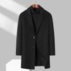 Двустороннее осенне-зимнее шерстяное пальто средней и длинной длины, мужская корейская версия модного делового молодежного шерстяного пальто, шерстяное пальто