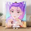 K-POP Аниме Девичья Группа  Четыре Сезона Мягкое Теплое Одеяло  Всесезонное Толстое Вязаное Полиэстеровое Покрывало для Кровати, Кемпинга, Путешествий  Идеальный Подарок