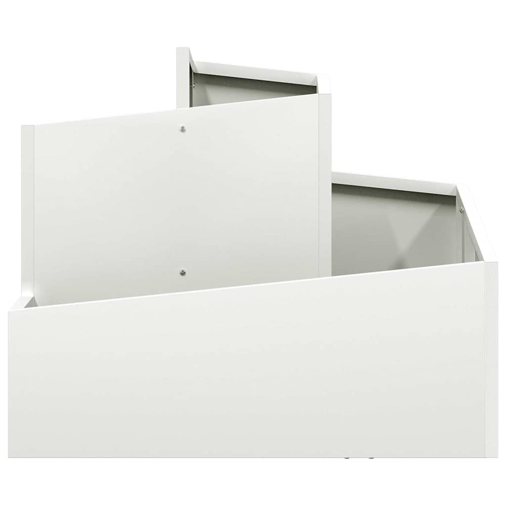 Garden Planter White 60 x 60 x 50 cm Cold Rolled Steel