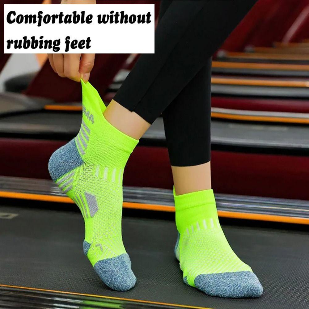 Thickened Running Socks Multiple Colors Sports Fitness Bike Running Boat Ankle Socks  Men Women