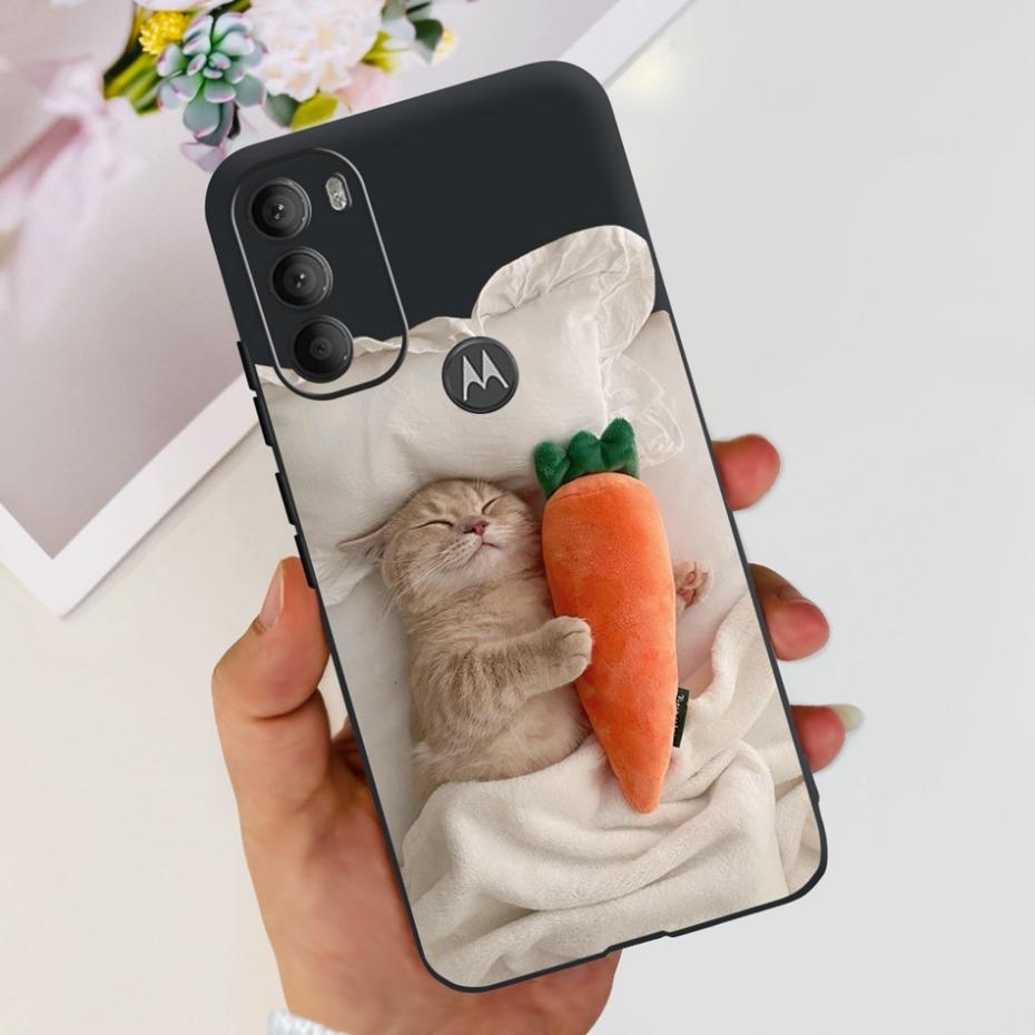 Lovely Printing Case For Motorola Moto G71 5G Soft TPU Black Silicone Back Cover For MOTO G71 G 71 5G XT2169-1 Phone Cases